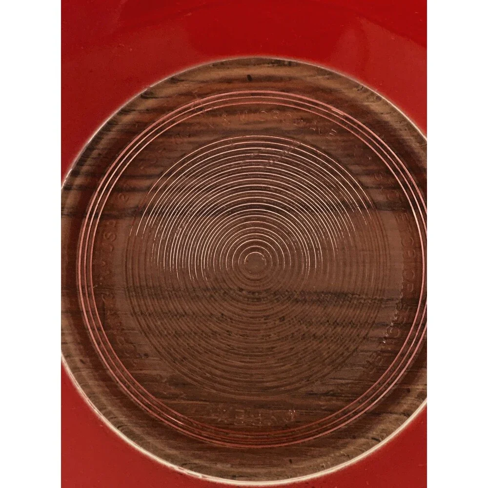 Vintage Pyrex Red Glass Clear Bottom Nesting Mixing Bowl #325 2.5L